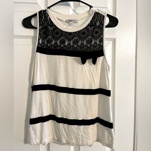Black And White Tank Top